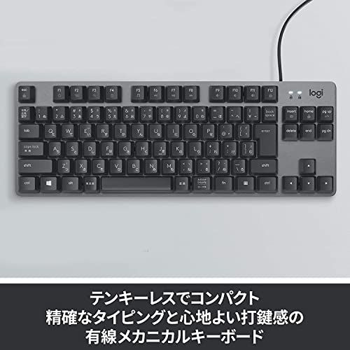 迅速に発送 ロジクール K 835 GPR 有線 メカニカルキーボード 赤軸 リニア テンキーレス コンパクト メカニカル キーボード 有線キーボード グラファイト windows surface 2年間 280 a 9 67