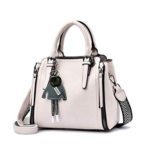 レディース 斜めかけバッグ ポシェット ハンド ショルダー 肩掛け ミニ トートSling Shoulder Hand Bag for Women PU レザー JP 77139 オフホワイトe bf 00683 f