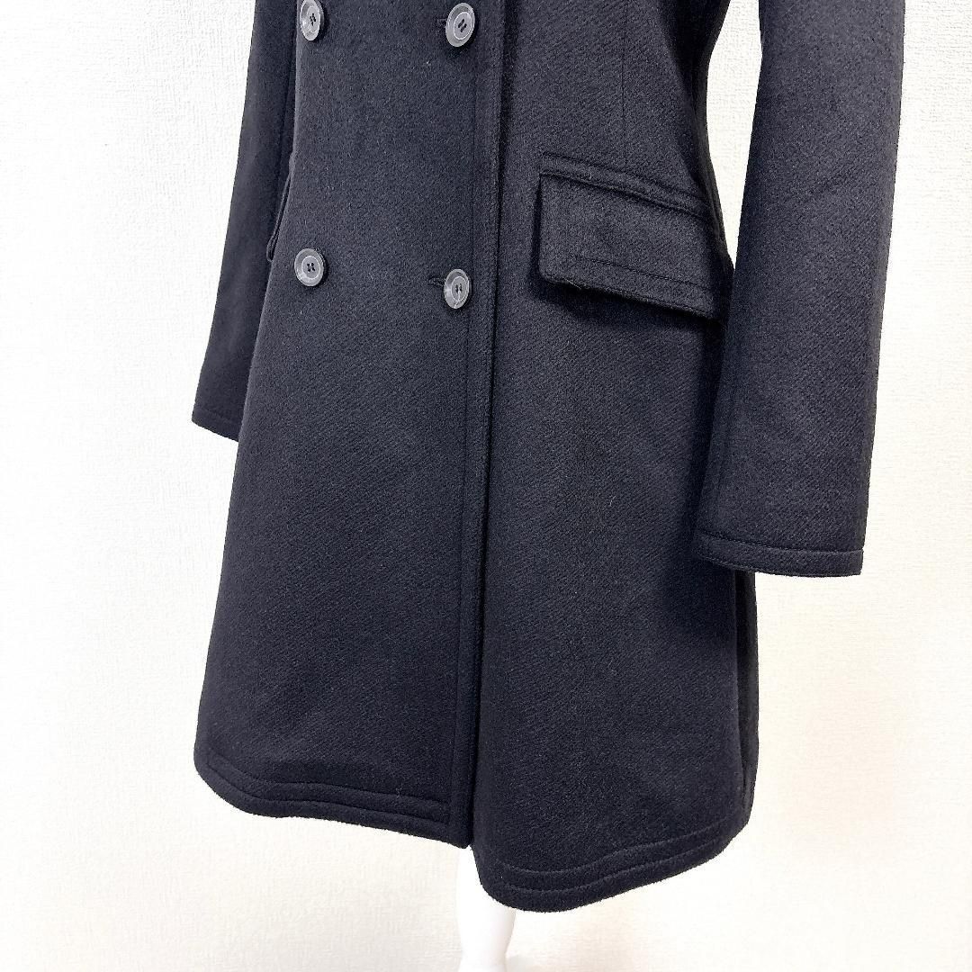 ☆新品タグ付☆ Theory カシミヤロングコート ダブル S ブラック 無地