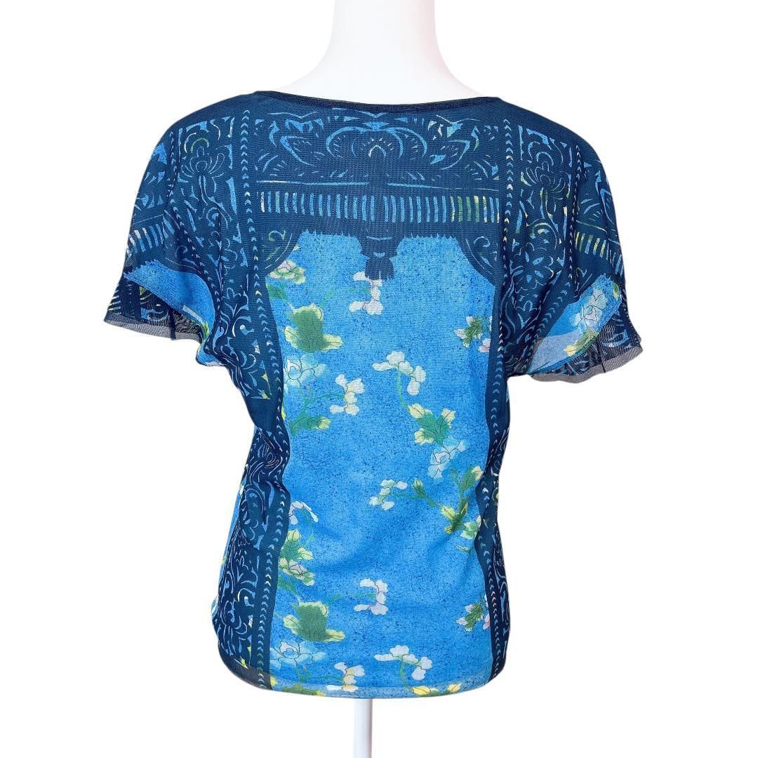 美品】ヴィヴィアンタム パワーネット 半袖ブラウスカットソー 2 花柄