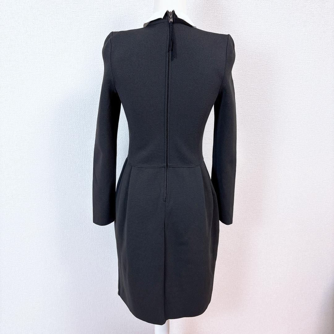 美品】FOXEY 長袖ワンピース 白襟 38 無地 チャコールグレー - メルカリ