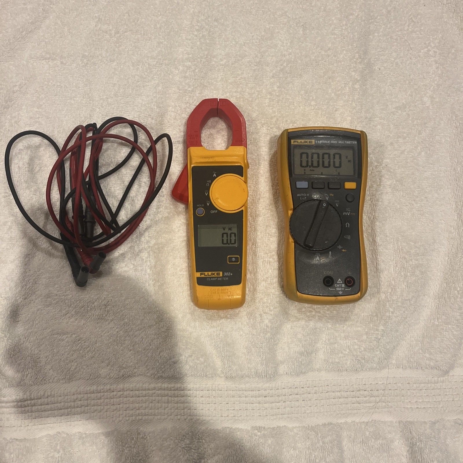FLUKE 116 True RMS Multimeter 302 Pl Clamp Meter Combo Kit