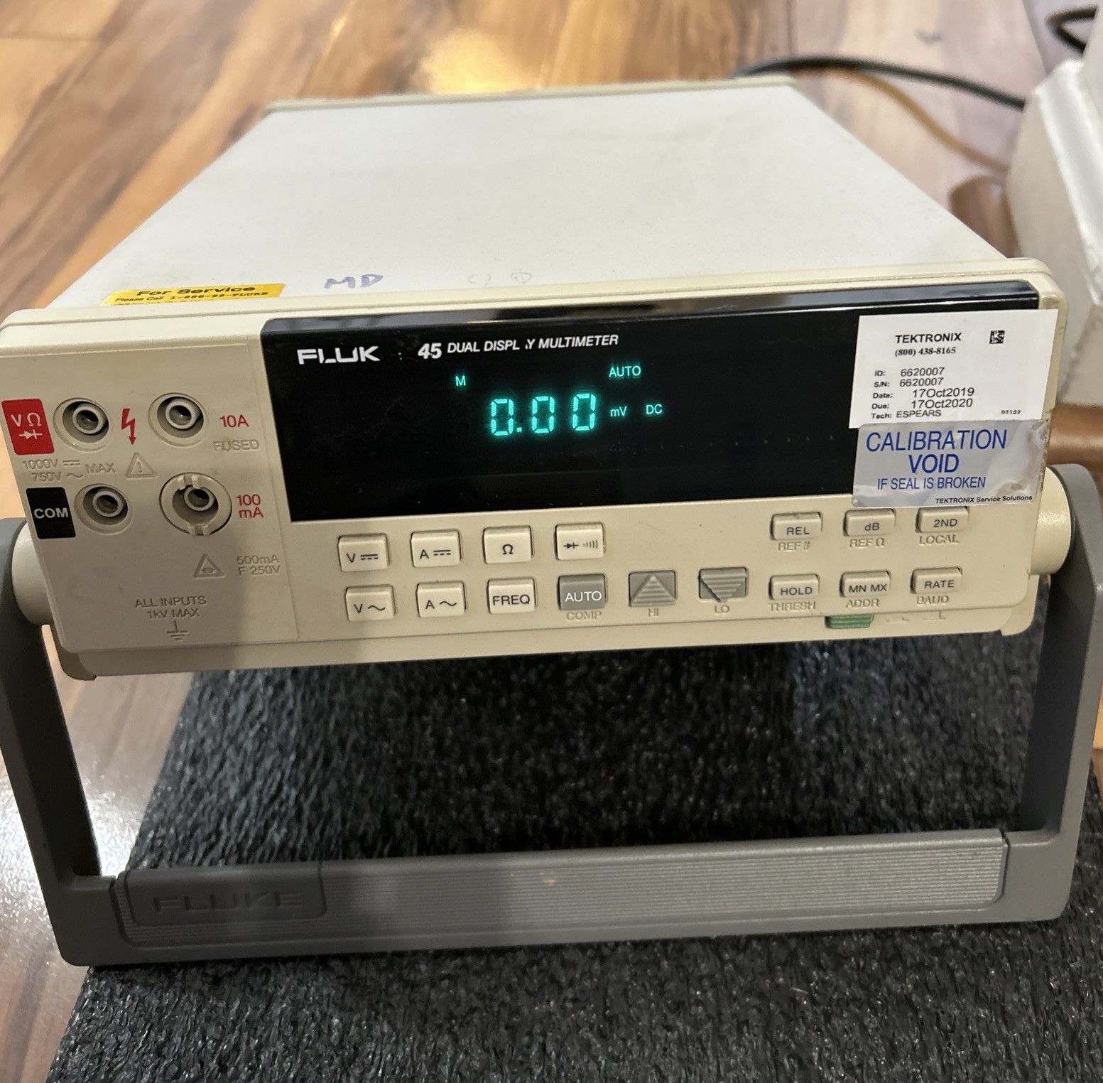 FLUKE 45 DUAL DISPLAY multimeter The Power No Cord Include