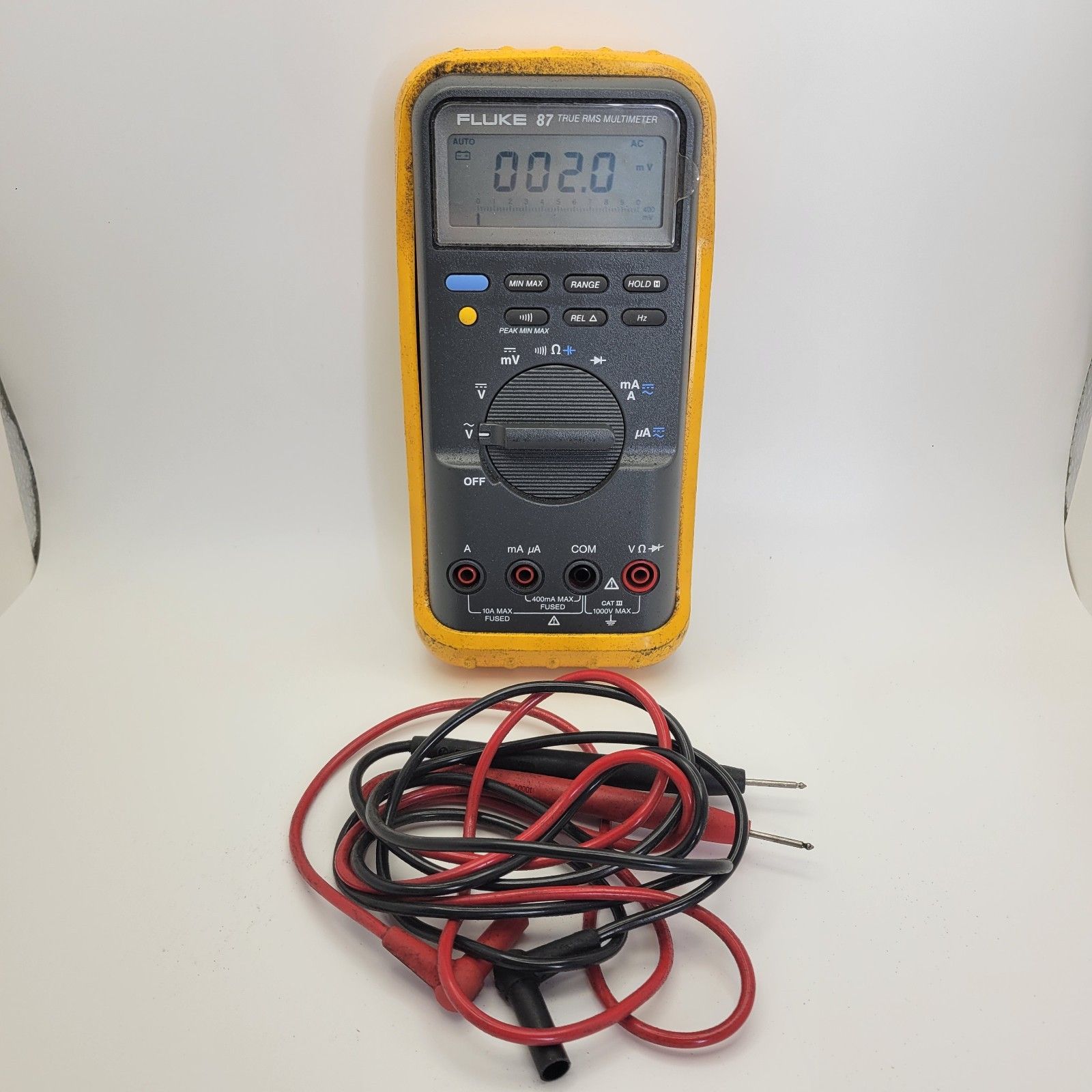 Fluke 87 True RMS Multimeter Handheld Digital W Leads