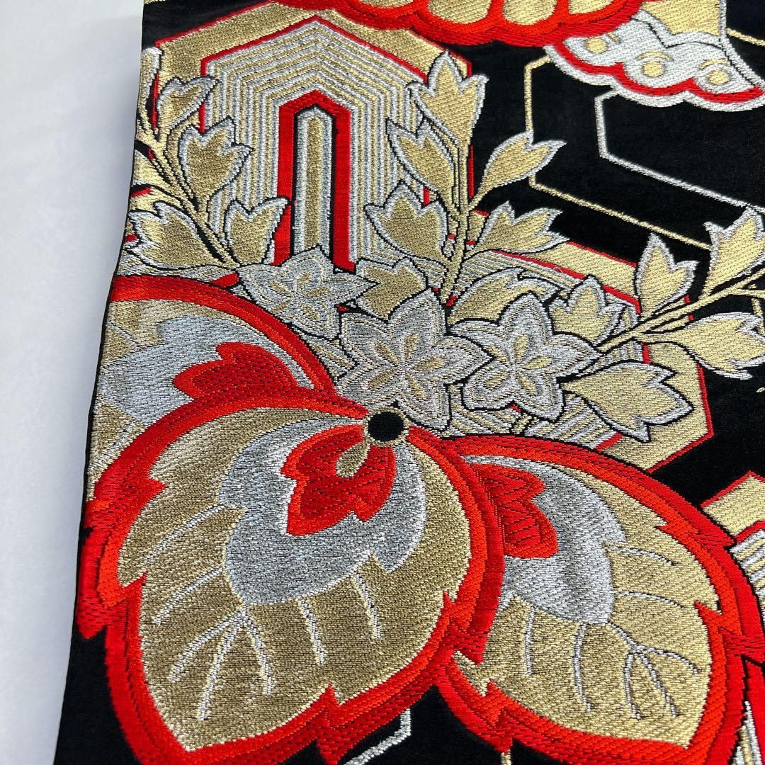 袋帯　正絹　金糸　銀糸　蝶　桐の花　毘沙門亀甲　着物　064t 袋帯 正絹 金糸 銀糸 蝶 桐の花 毘沙門亀甲 着物 064t 【公式通販】