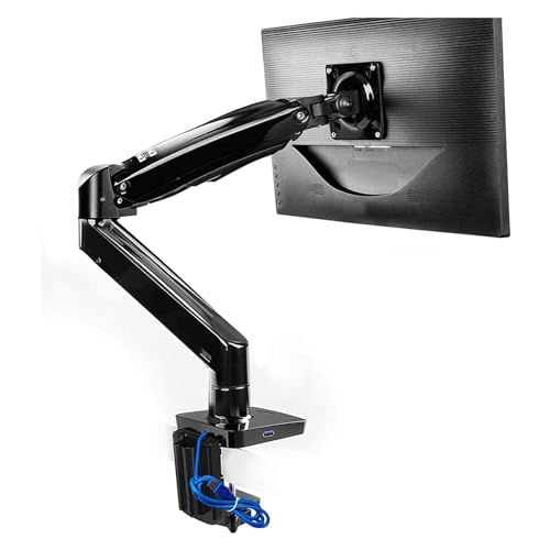HUANUO ファーノー PCモニターアーム 液晶ディスプレイアーム 13?49インチ対応 耐荷重2?12 kg ガススプリング式 グロメット式＆クランプ式 VESA 100 USBケーブル付き 多角度調節 ケーブル収納 b 3120 dd 4