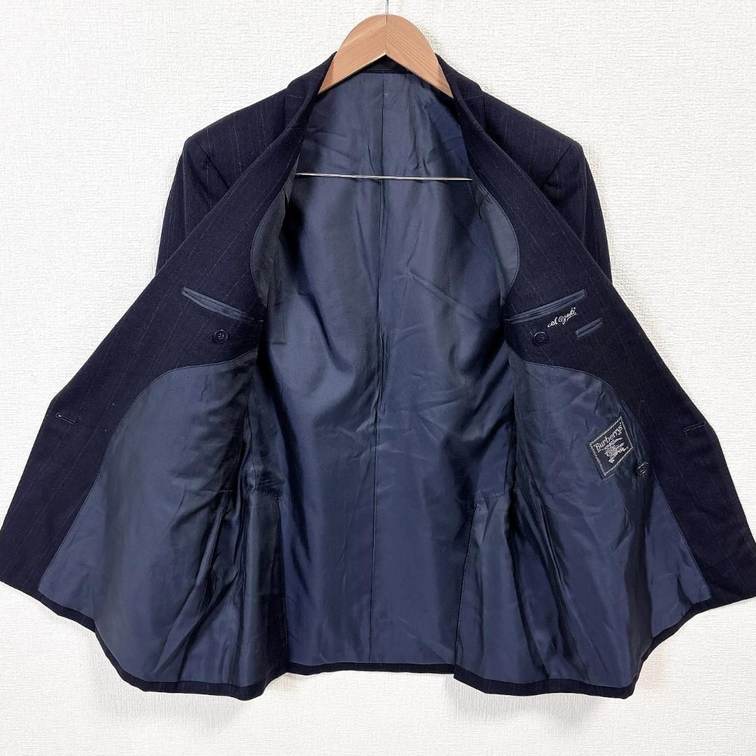 Burberrys スーツセットアップ ダブル 175A6 ネイビー ストライプ