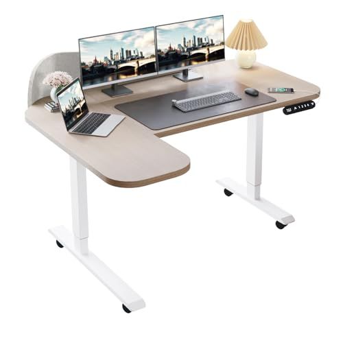 ◆新品、未使用 Radlove L字型 昇降デスク Amazon | Radlove 昇降デスク L字パソコンデスク 電動昇降式デスク 天