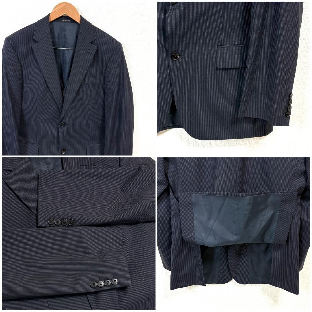 美品】 ヒューゴボス 3ピース スーツセットアップ 48 濃グレー