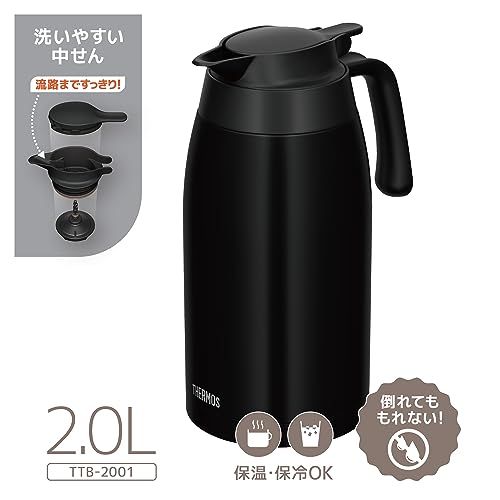 サーモス ステンレスポット 2 L マットブラック 保温ポット 卓上ポット 魔法びん構造 保温保冷 TTB 2001 MTBKe 91 f 3980 b
