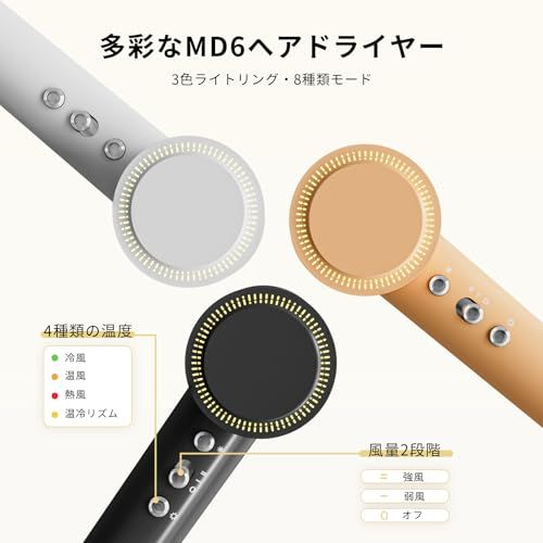  ドライヤー 大風量 2025最新型 速乾 1200 W 2億高濃度マイナスイオン 冷風 熱風 4段階温度調節 2段階風量調節 NTC温度制御システム搭載 過熱防止 恒温ヘアケア 髪質改善 静電気抑制 軽量 低騒音 マ c 7 ba 4068 その他 キッチン 食器