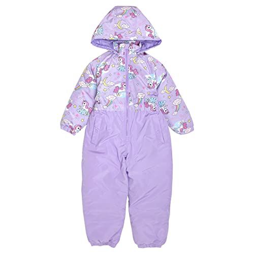 ハッピー スノーコンビ スキーウェア キッズ ジャンプスーツ 女の子 子供 雪遊び ユニコーン柄 カバーオールe 03 c 90 4 f