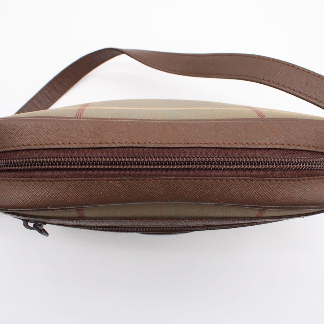 美品】BURBERRY チェック柄 ショルダーバッグ ヴィンテージ レザー
