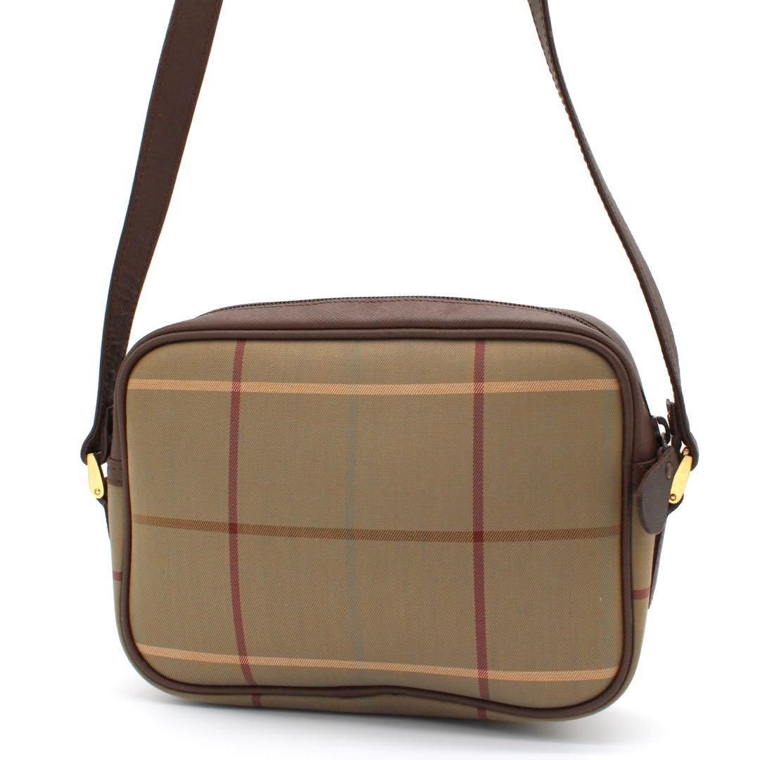 【美品】Burberry チェック柄 ショルダーバッグ 美品】BURBERRY チェック柄 ショルダーバッグ ヴィンテージ レザー
