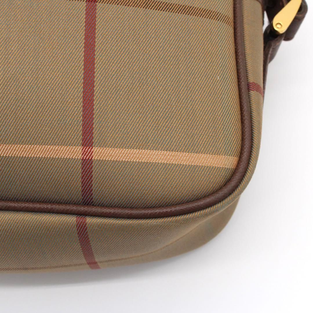 美品】BURBERRY チェック柄 ショルダーバッグ ヴィンテージ レザー
