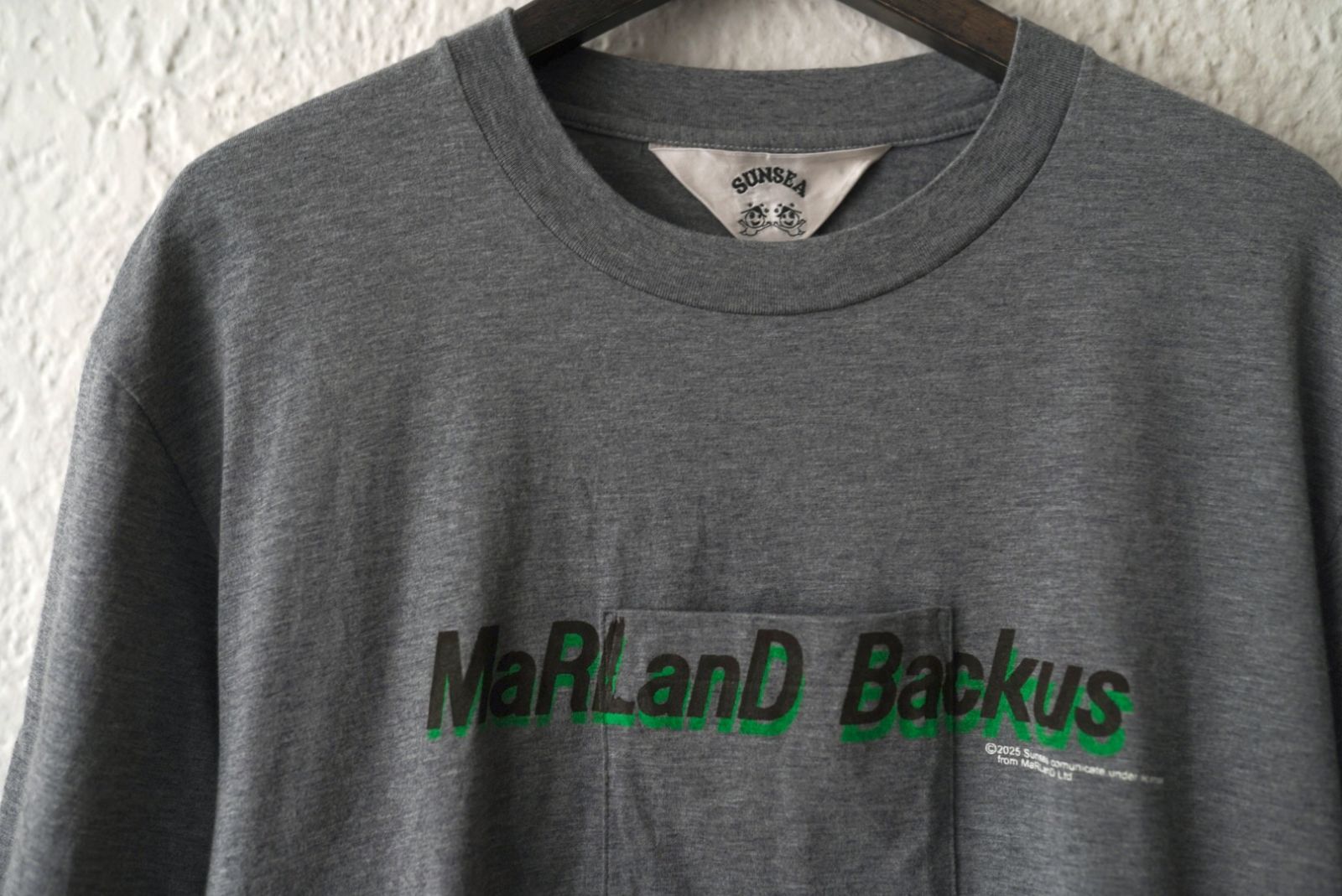25SS 30TH MaRlanD Backus hand printed T-shirt プリント半袖Tシャツ 