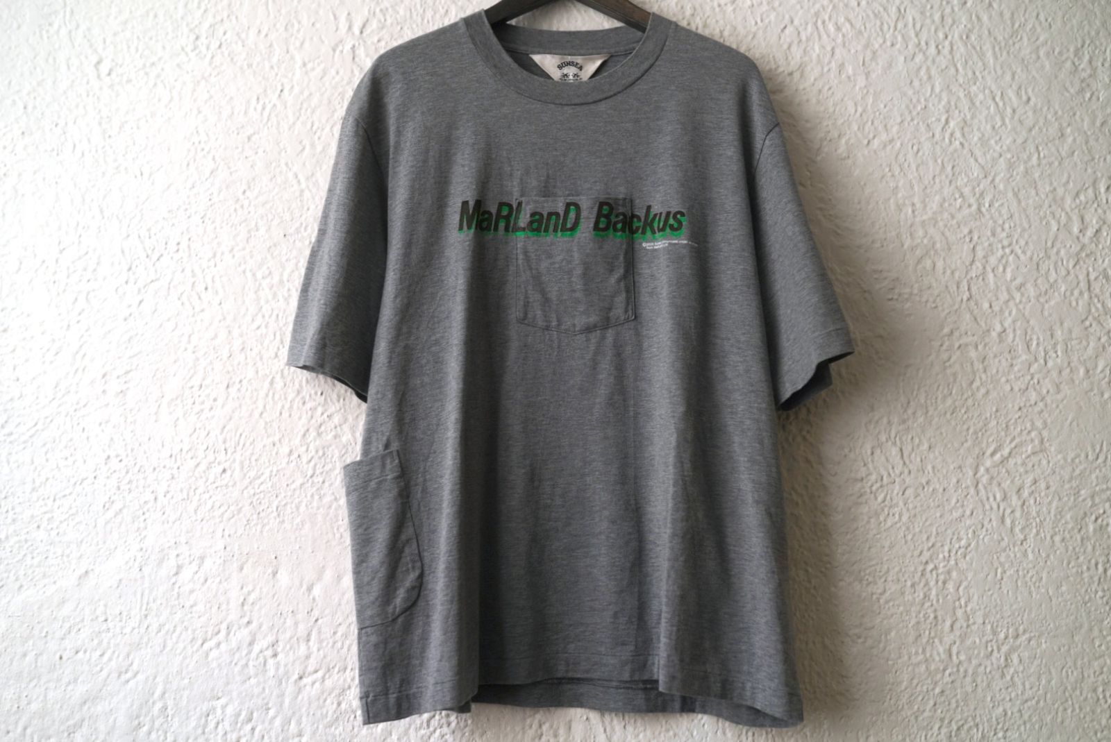 25SS 30TH MaRlanD Backus hand printed T-shirt プリント半袖Tシャツ 