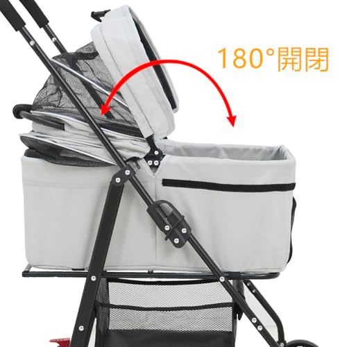  4輪ペットカート分離型ドッグカート メッシュ通気性 折りたたみ式 収納バスケット付き コンパクト 犬 猫用バギー 耐荷重25 kg 猫 小型犬多頭 中型犬 飛び出し防止 カート用バッグ付き 老犬介護用 お出かけ 散歩 前輪360°回 3436 b 410 その他 キッチン 食器