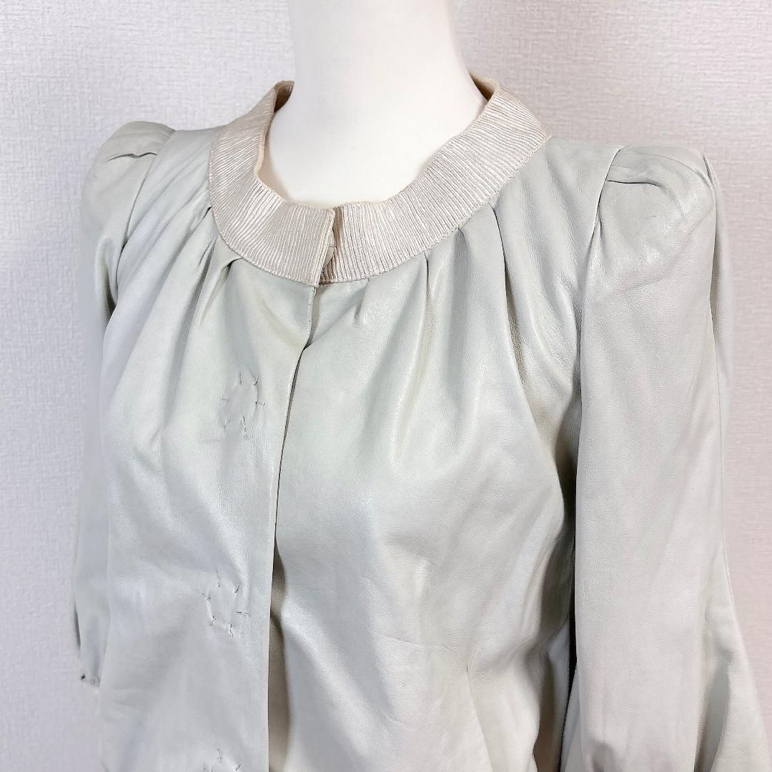 ARMANI COLLEZIONI ラムレザージャケット 40 ミントグリーン - メルカリ