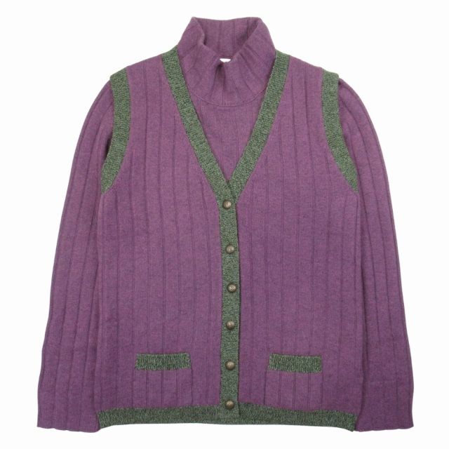 極美品 97A 97aw ヴィンテージ シャネル CHANEL ココボタン カシミヤ 