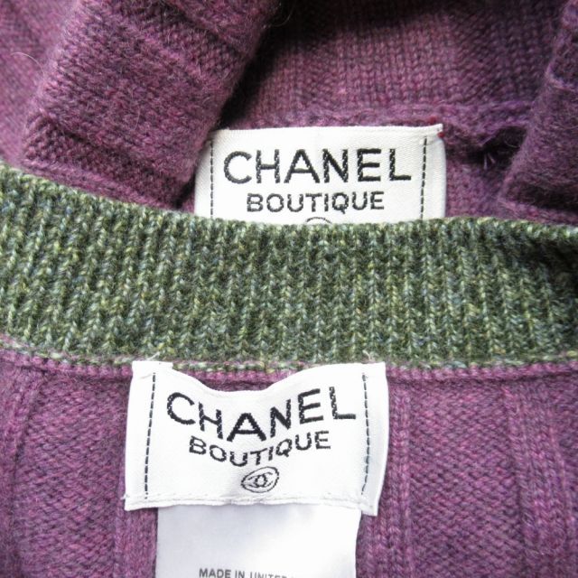 シャネルCHANELカシミヤ100%アンサンブル ニット ヴィンテージ シャネルCHANELカシミヤ100%アンサンブル ニット ヴィンテージ