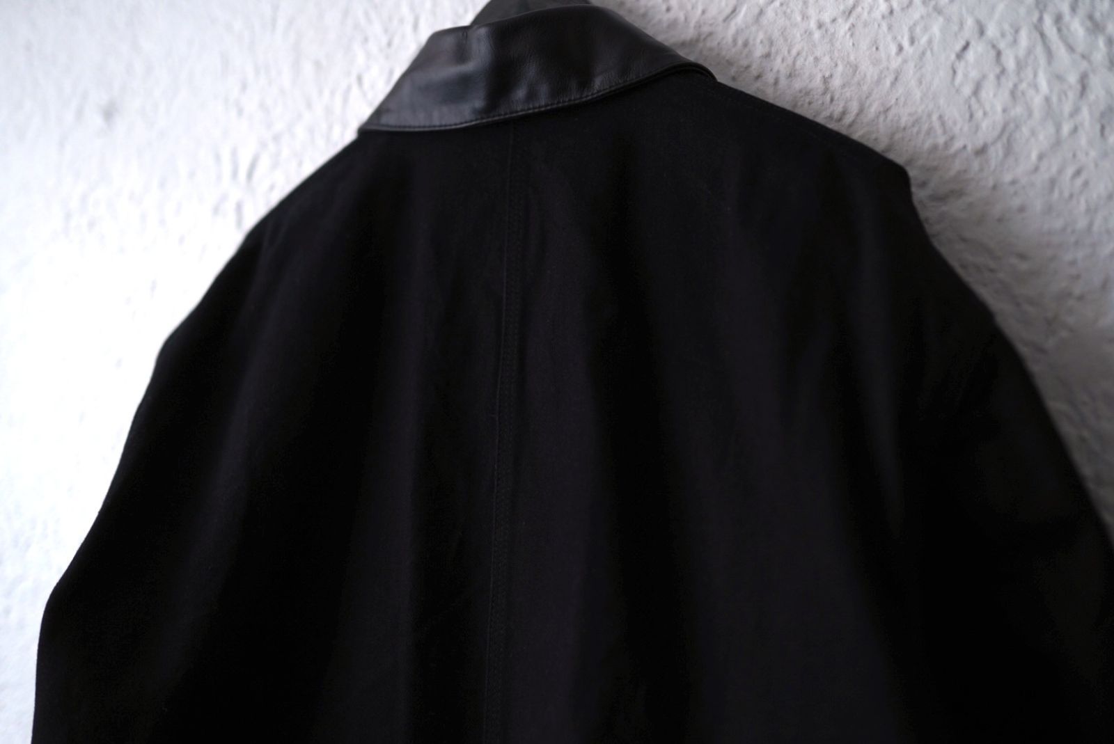 JIL SANDERジルサンダー 襟レザー デニムジャケット カバーオール44 25SS 襟レザー切替デニムカバーオールジャケット / JIL SANDER(ジル