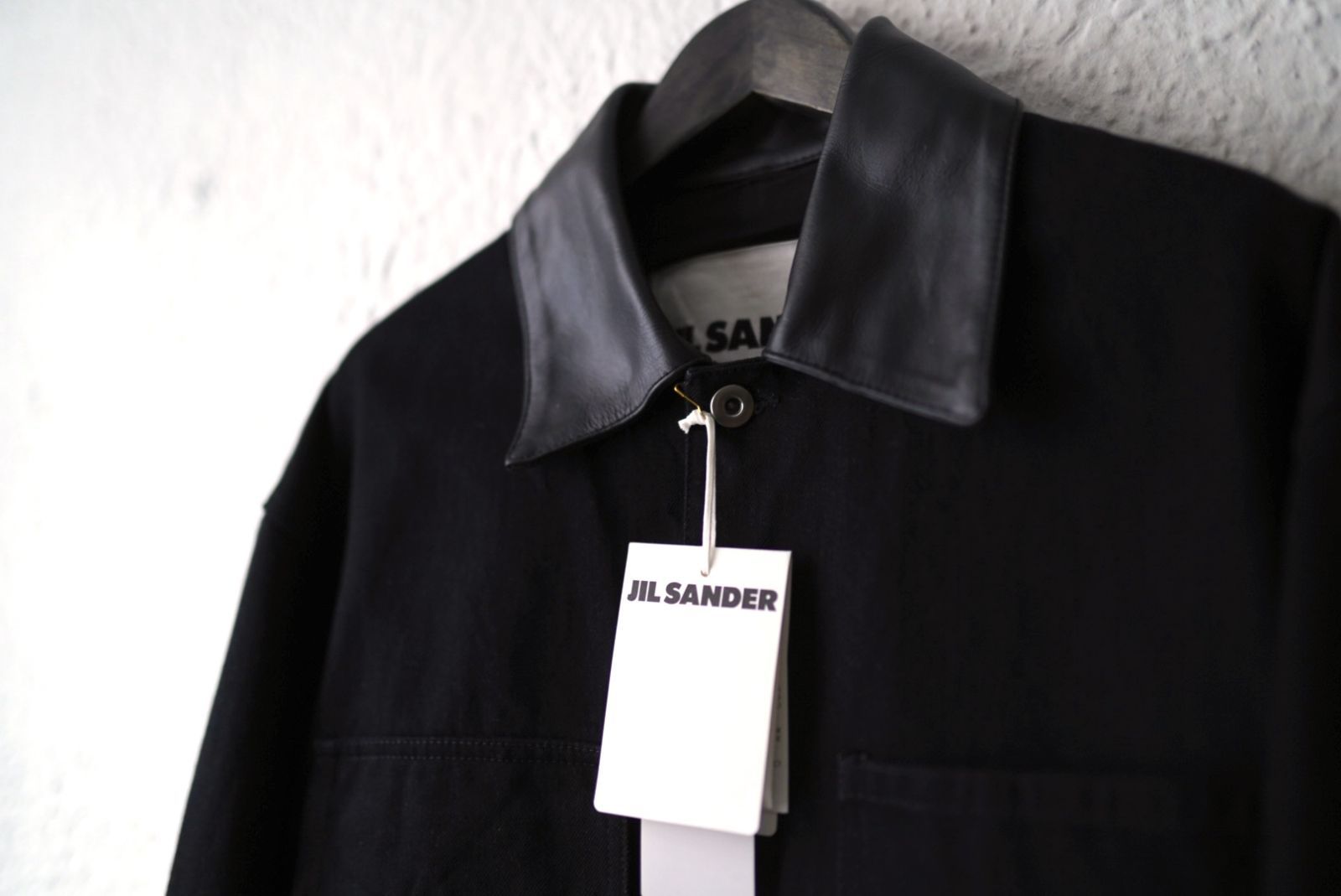 25SS 襟レザー切替デニムカバーオールジャケット / JIL SANDER(ジル
