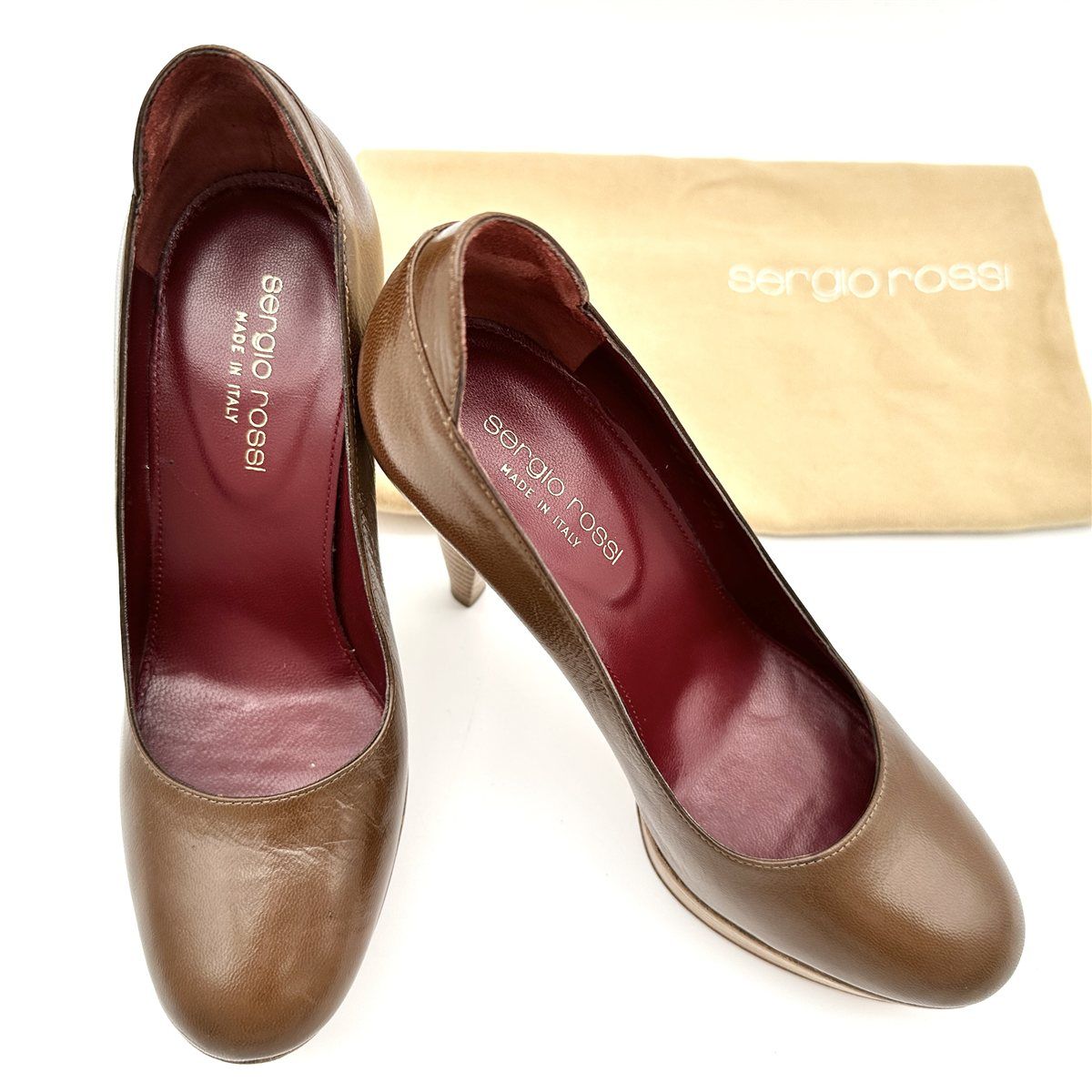 未使用級✨Sergio Rossi パンプス ラウンドトゥ レザー 24cm 未使用級✨Sergio Rossi パンプス ラウンドトゥ レザー 24cm 靴