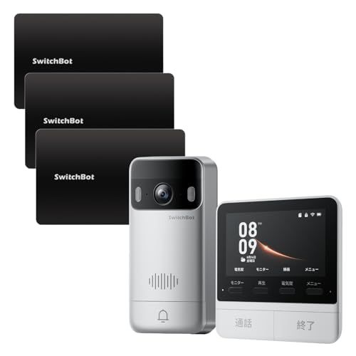 迅速に発送 セット買い SwitchBot テレビドアホン カード インターホン スイッチボット 工事不要 遠隔 スマートロックを解錠 b 32 e 4 c 47