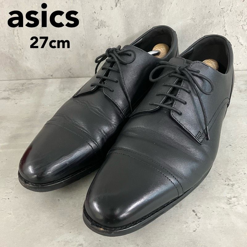 asics アシックス ランウォーク 27cm EEE 外羽根 プレーントゥ