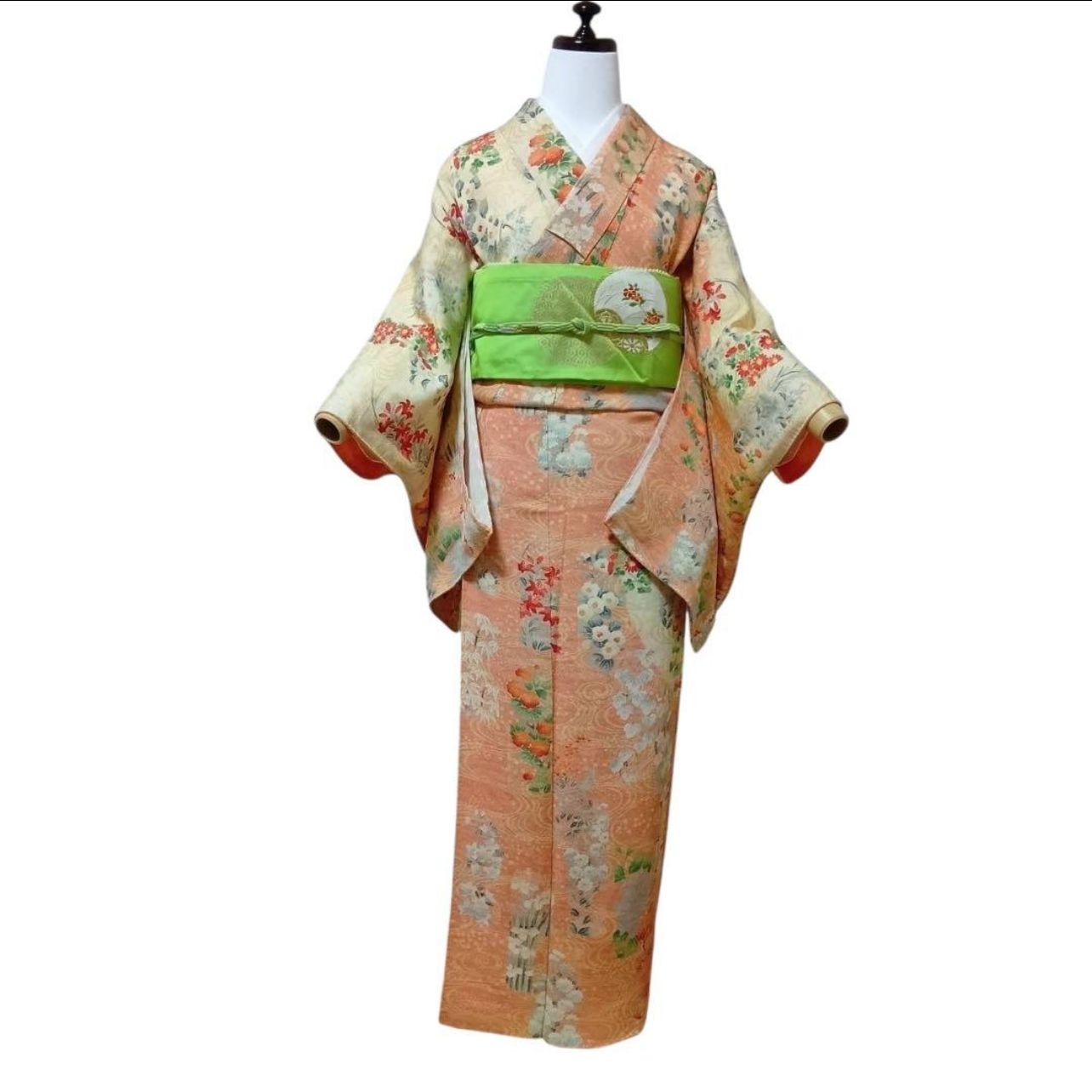 美品 袷 正絹 友禅 訪問着 フルセット - メルカリ