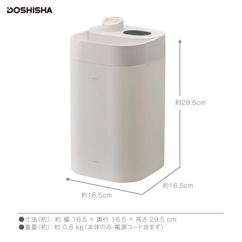  お手入れしやすい加湿器 ドウシシャ 加湿器 超音波式 湿度センサー付 タンク容量3 6 L 加湿量260 ml h 充電使用時間13 5時間 適用畳数7畳 プレハブ 4畳 木造 上から給水 KWZ 262 WHe 36 da 9 f 8 その他 キッチン 食器