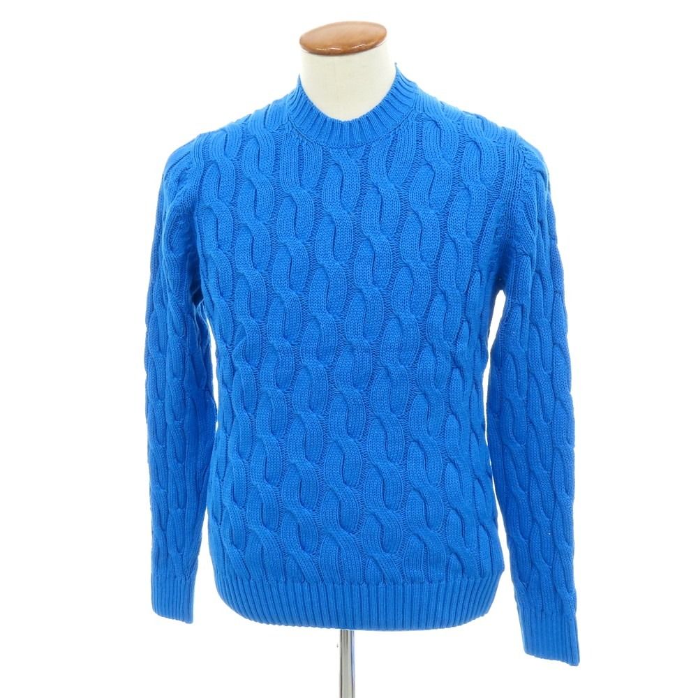 新品】ザノーネ ZANONE ケーブル編み コットン クルーネック プル