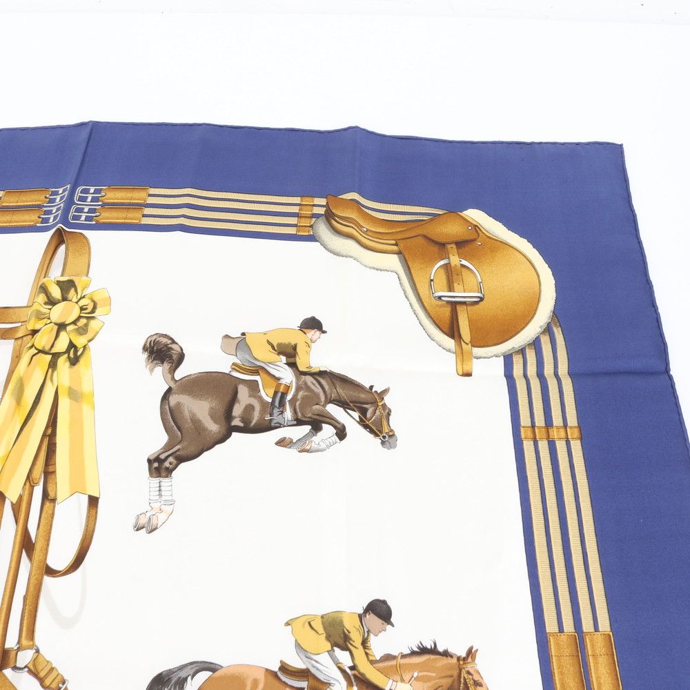 極美品 エルメス タグ付 カレ 90 JUMPING ジャンピング スカーフ