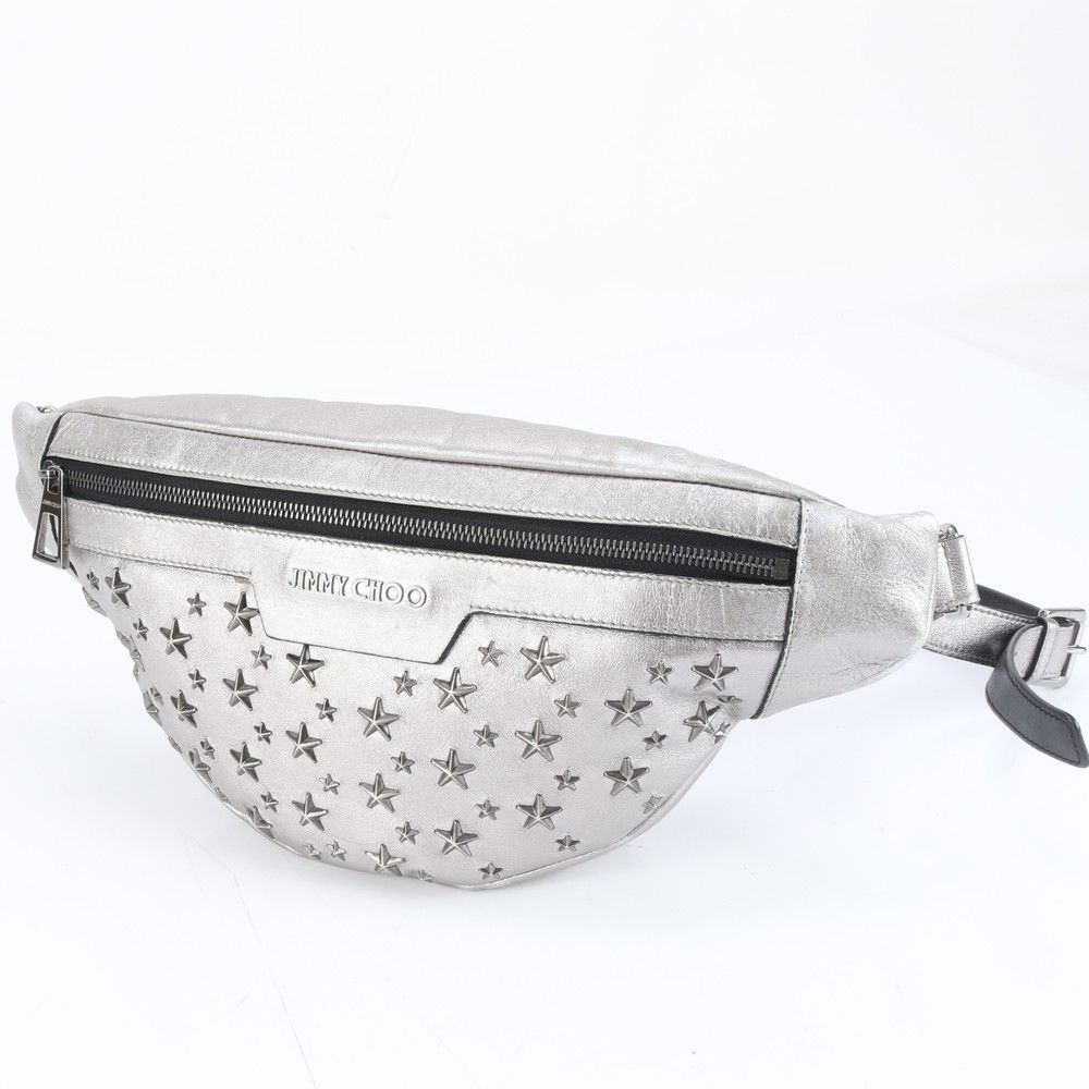 美品 ジミーチュウ スタッズ スター レザー ボディバッグ ウエスト