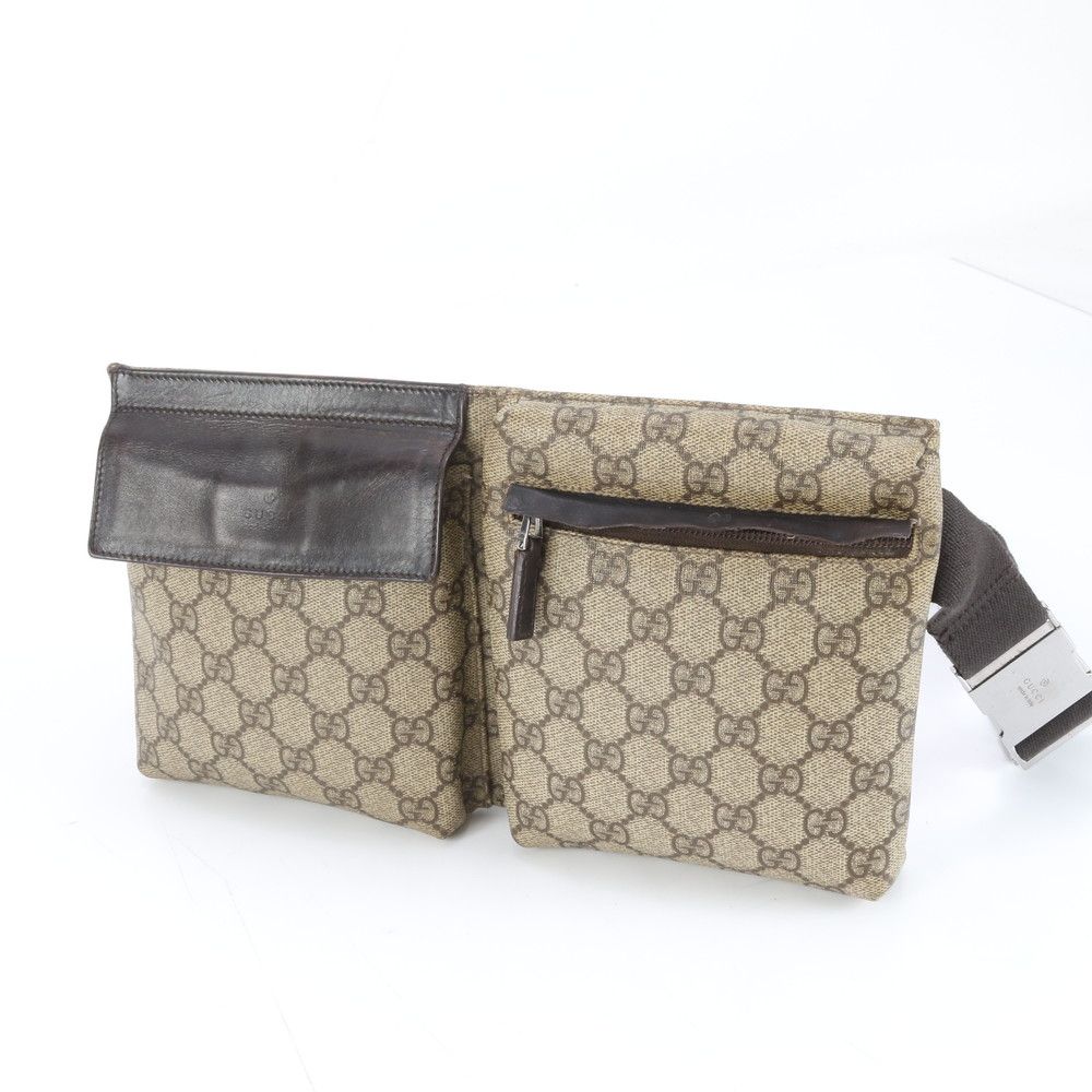 美品 グッチ GGスプリーム 28566 レザー 2WAY ボディバッグ 斜め掛け