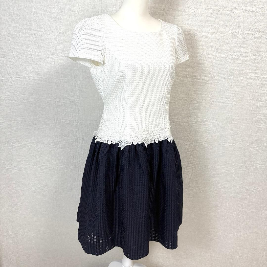 美品】 M'S GRACY 半袖Aラインドレスワンピース 42 花柄刺繍 - メルカリ