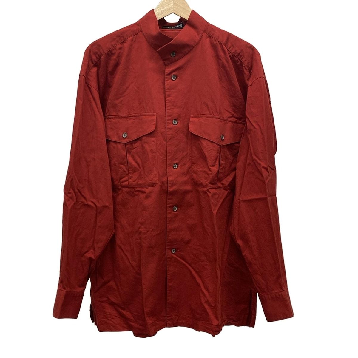 ISSEYMIYAKE(イッセイミヤケ) 長袖シャツ サイズL メンズ - レッド