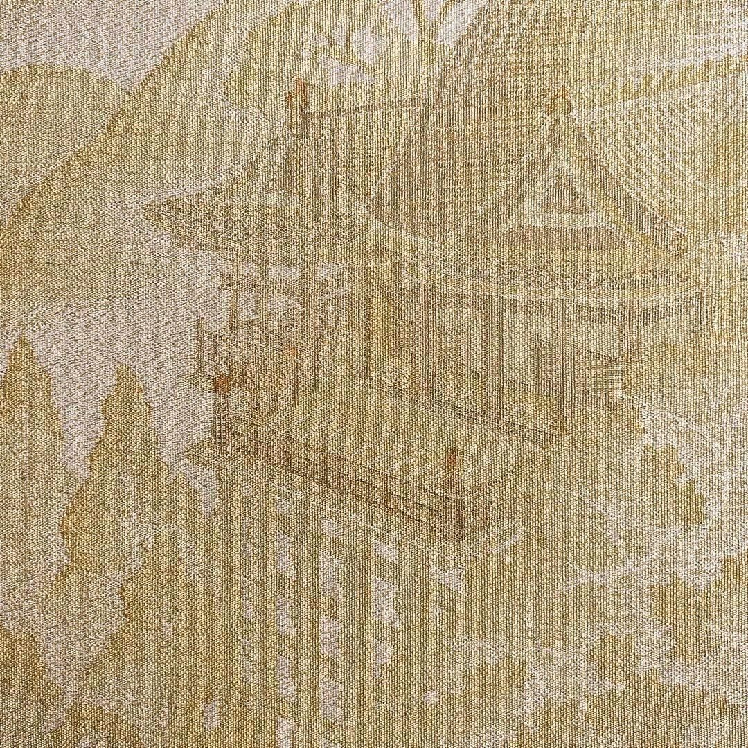 袋帯　金糸　清水寺　京名所　森林　ゴールド　山景　着物　112t 袋帯 金糸 清水寺 京名所 森林 ゴールド 山景 着物 112t - メルカリ