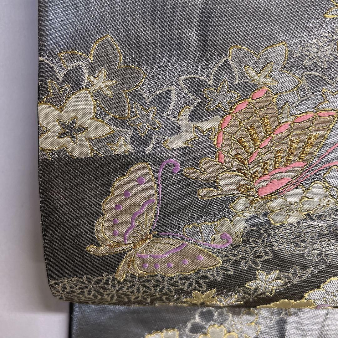 袋帯　蝶　桜花　桔梗　流線模様　着物　021t 袋帯 蝶 桜花 桔梗 流線模様 着物 021t 【公式通販】