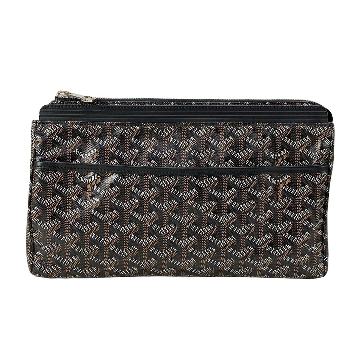 GOYARD(ゴヤール) クラッチバッグ美品 ミロワールPM 黒 - メルカリ