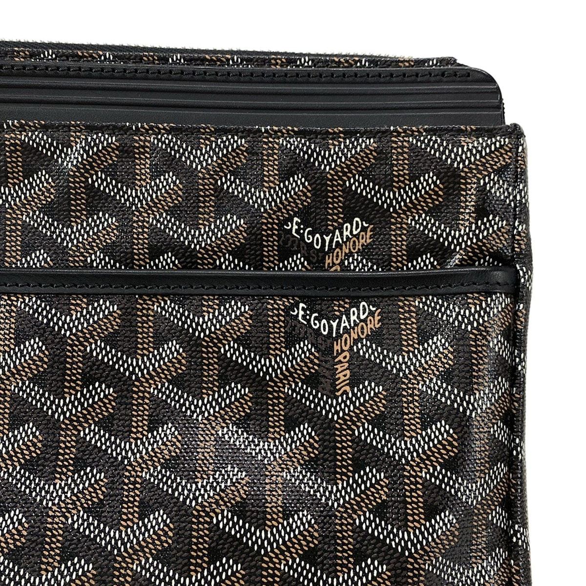 GOYARD(ゴヤール) クラッチバッグ美品 ミロワールPM 黒 - メルカリ