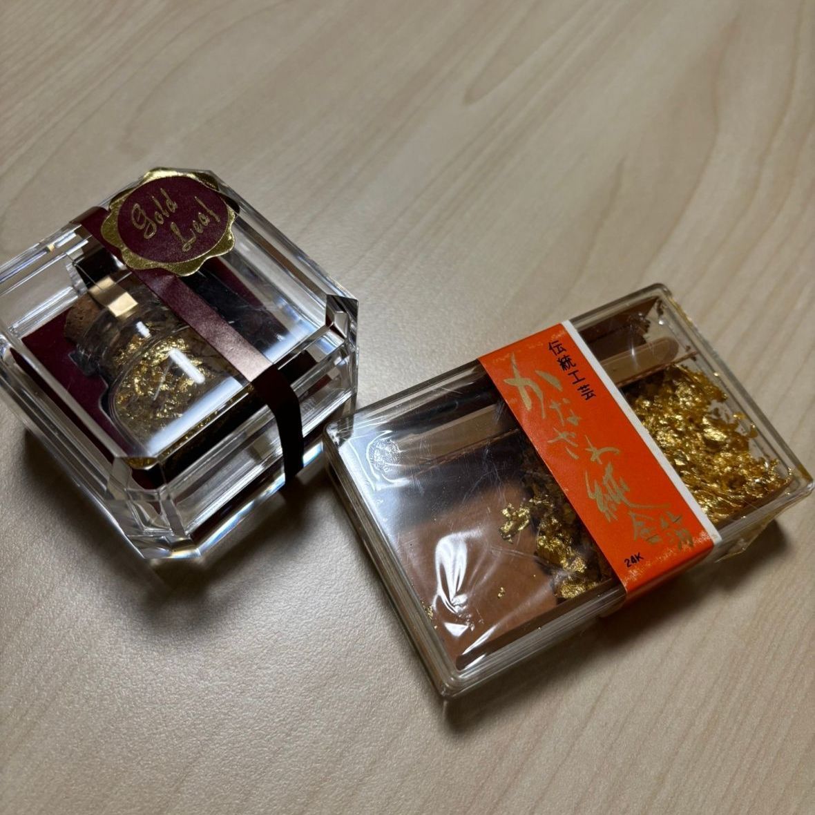 作田金銀製箔｜純金箔24K 0.08g ＆ 金箔ボトル 2点セット