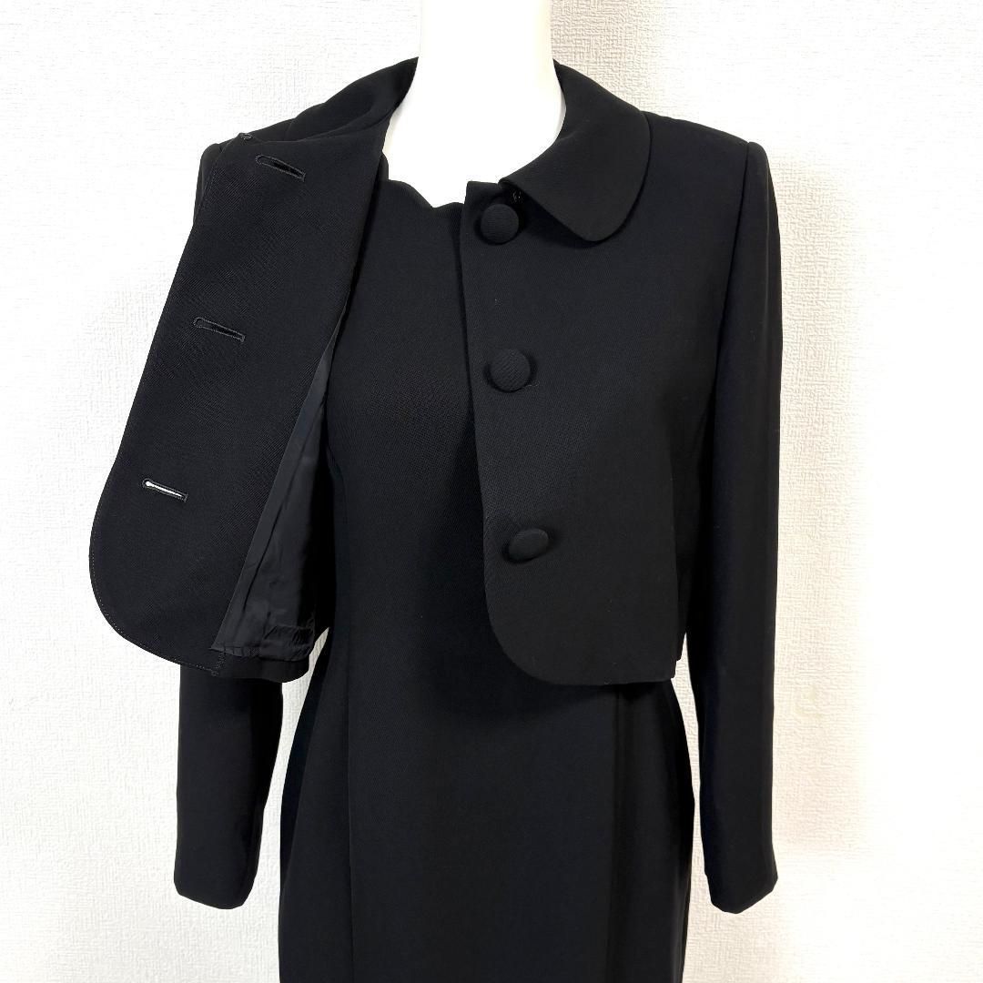【美品】 YUKITORII ワンピースセットアップ ブラックフォーマル 9 美品】 YUKITORII ワンピースセットアップ ブラックフォーマル 9