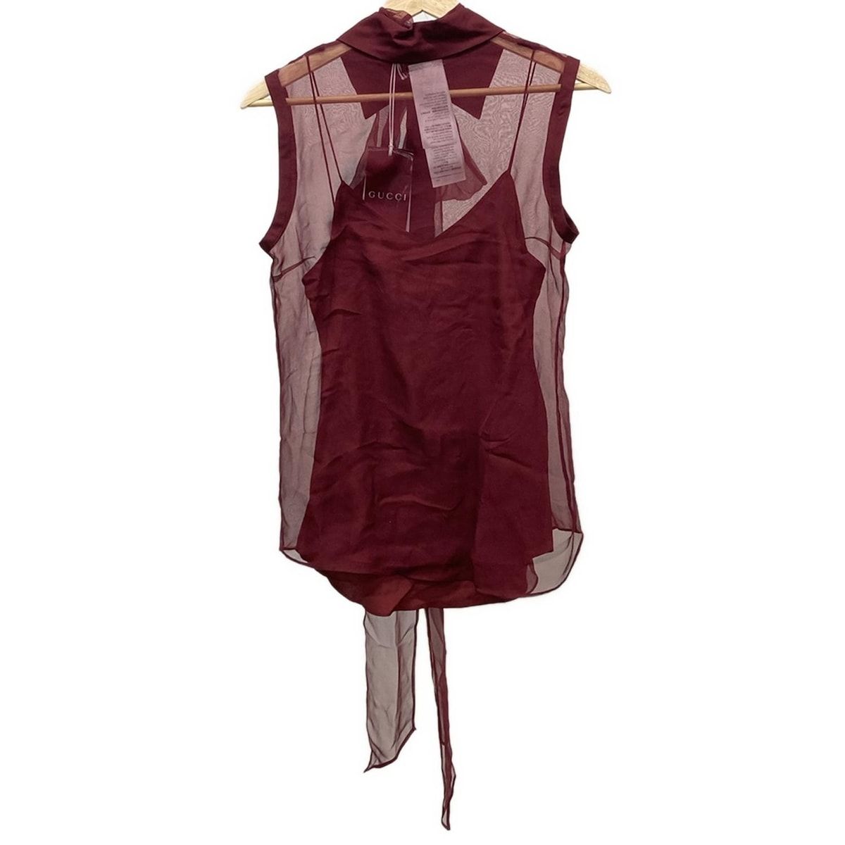 GUCCI グッチ　ノースリーブ　ブラウス GUCCI(グッチ) ノースリーブカットソー サイズ38 S レディース