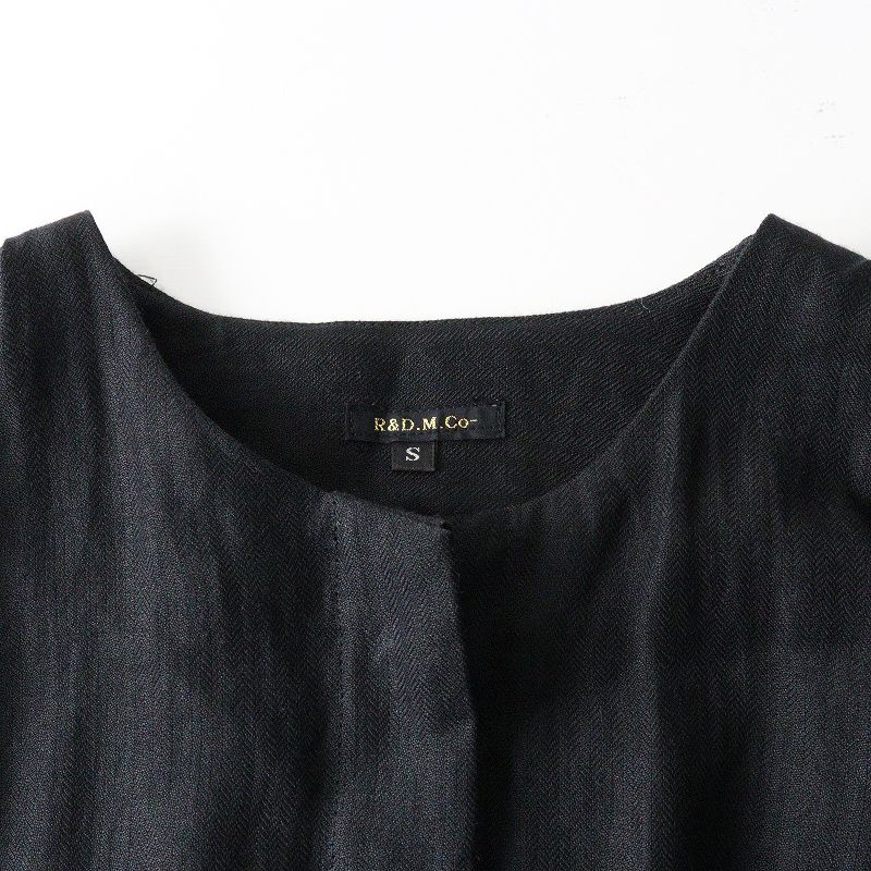 オールドマンズテーラー R&D.M.Co- リネンノーカラーギャザー  