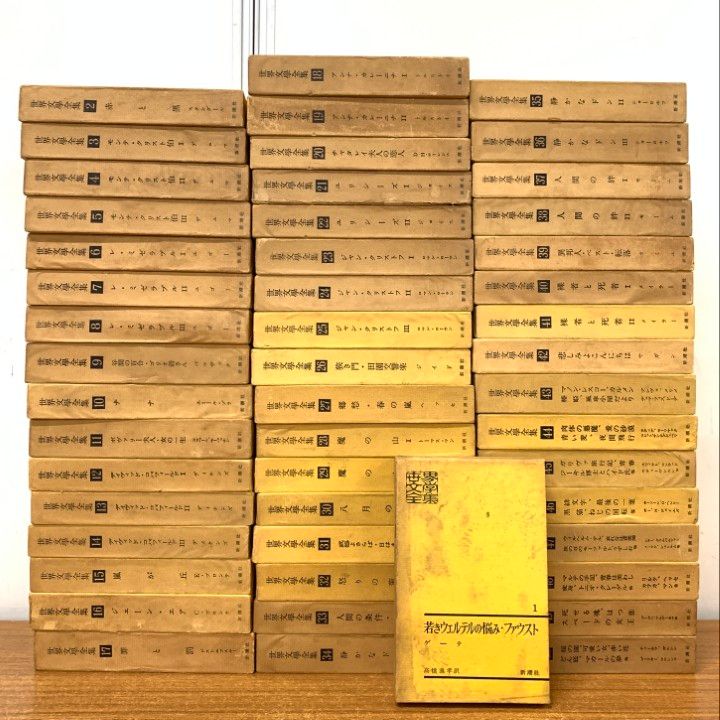 □02)【1点限り!】世界文学全集/全50巻揃いセット/新潮社/文芸/小説