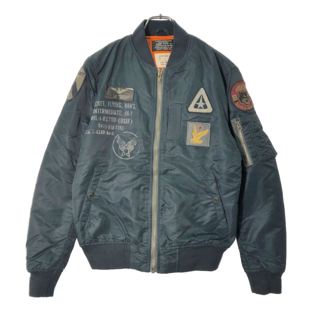 Schott ショット MA-1 フライトジャケット ミリタリー ネイビー(メンズ