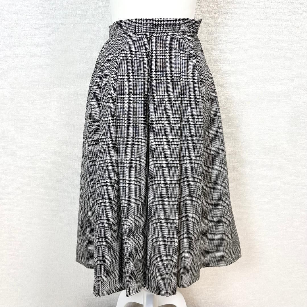 美品】 J.PRESS スカートセットアップスーツ L/W60 グレーチェック
