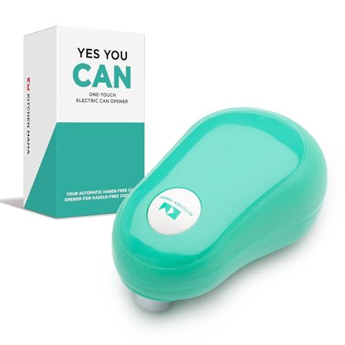 Kitchen Mama ワンタッチ電動缶切り 自動電源オフ機能付き ボタンを